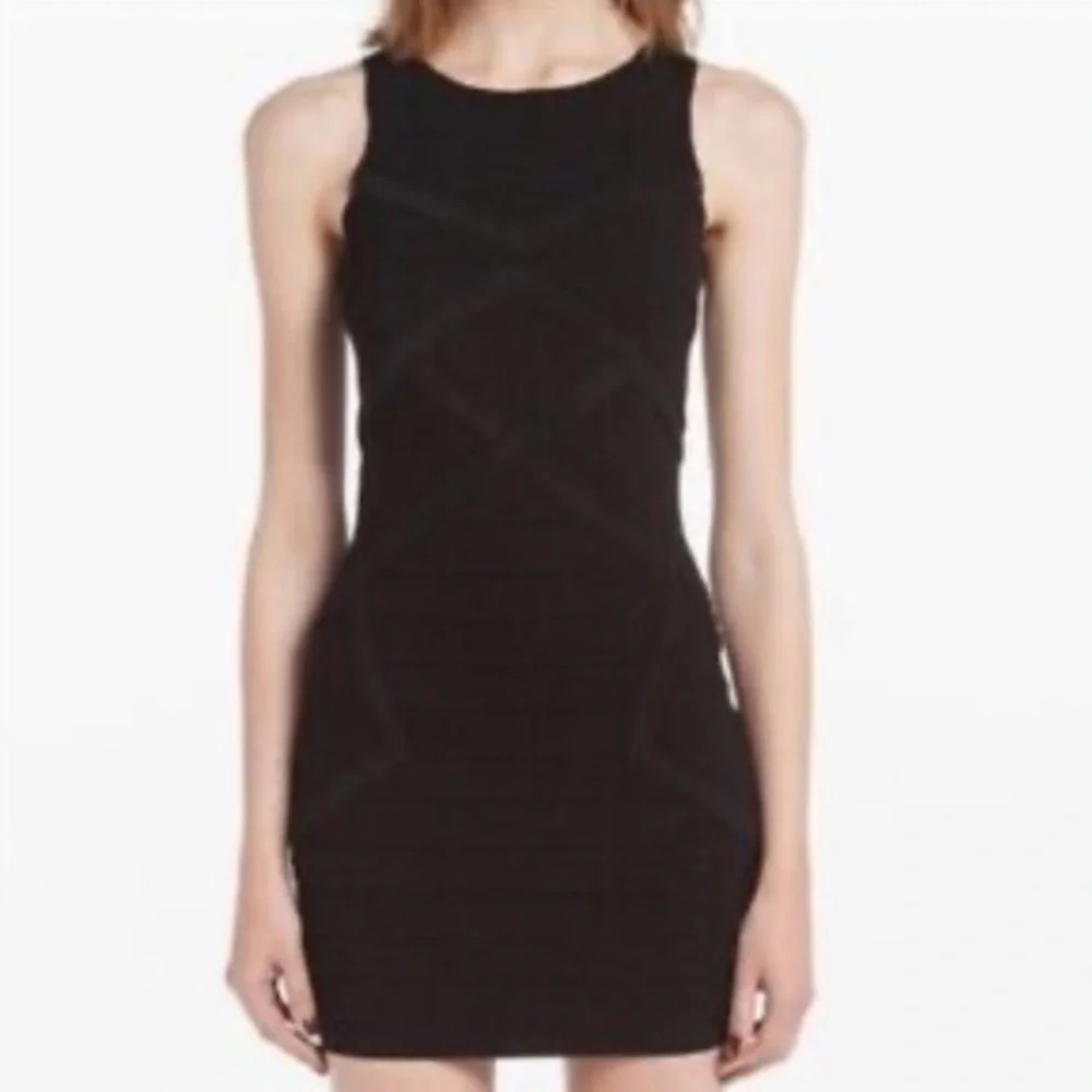 Maje Denier Black‎ Bandage Bodycon Dress small NWT